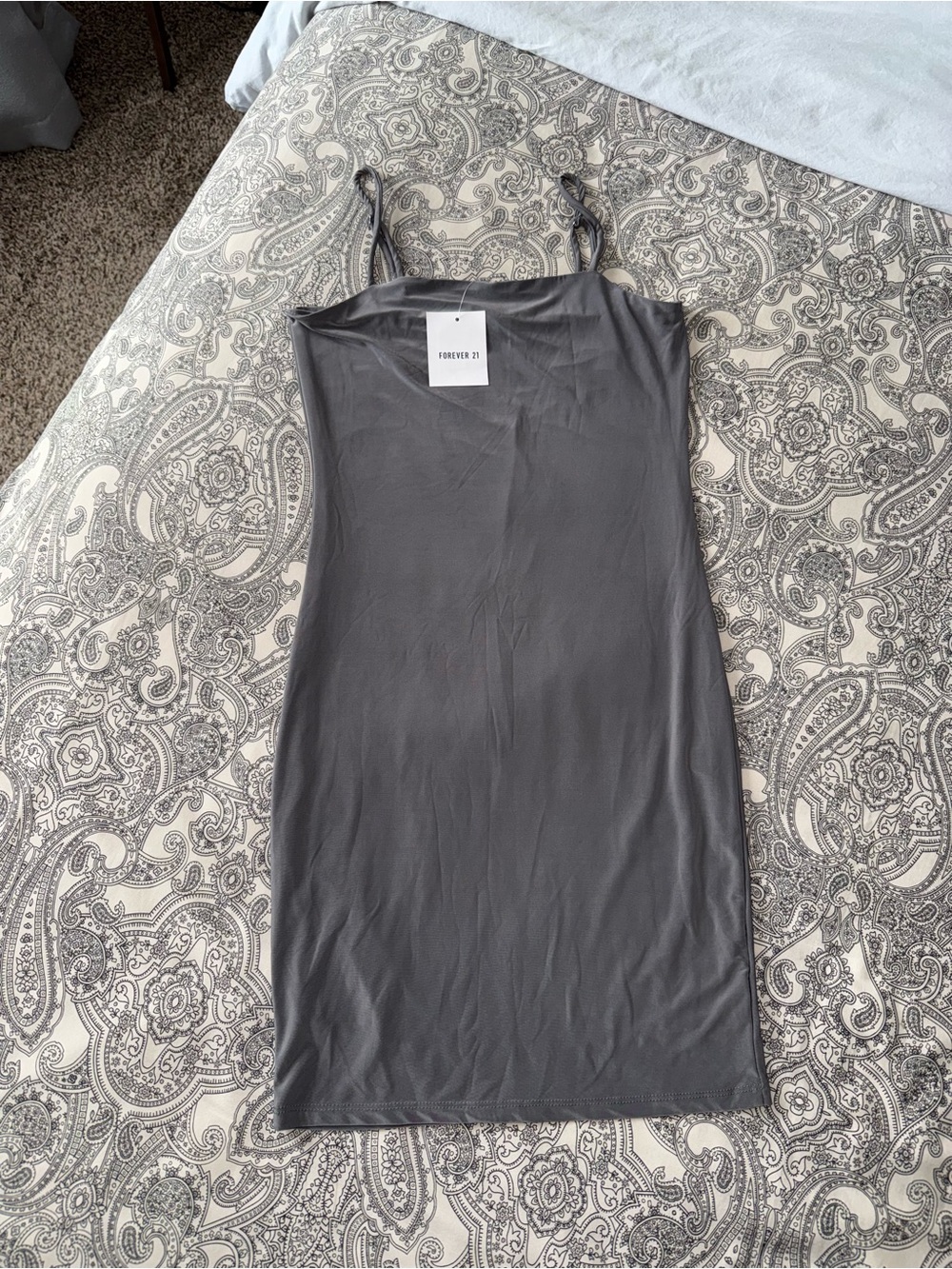 Forever 21 Spagetti Strap Charcoal Dress